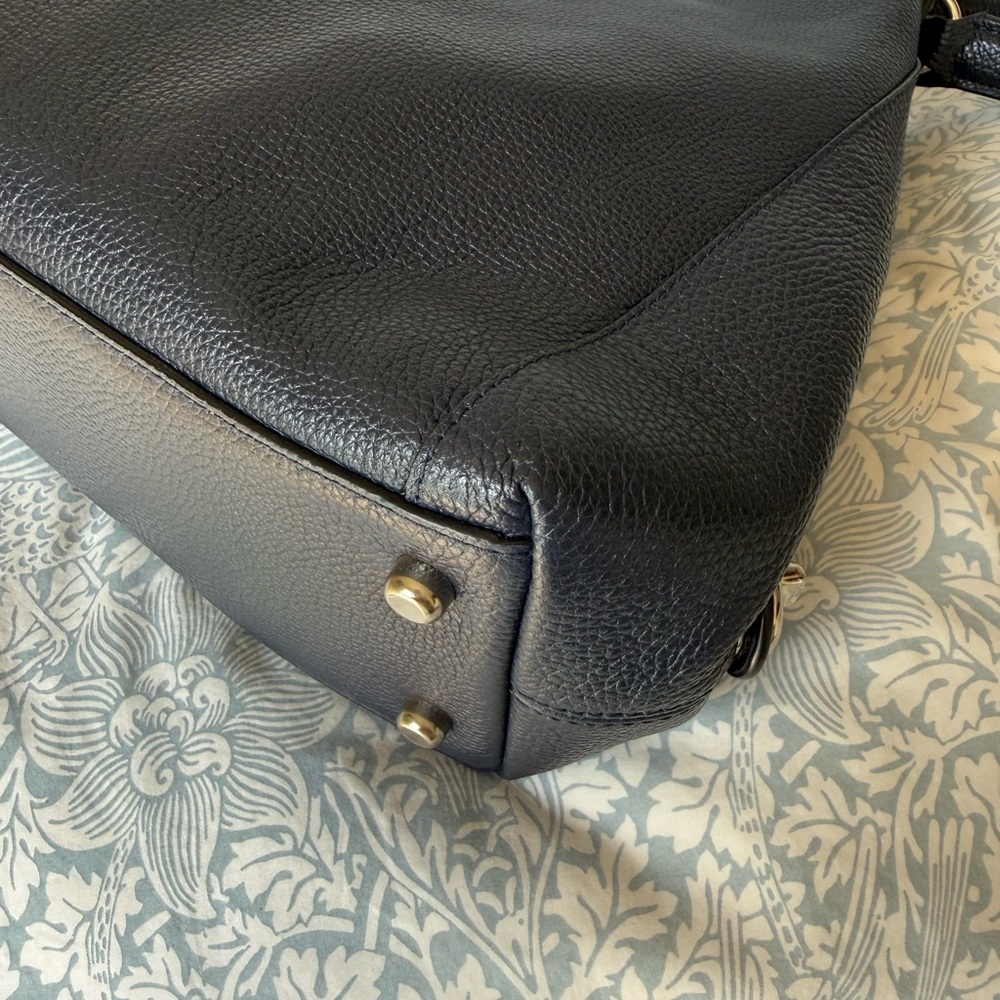 Coach Navy Studded Edie Bag - Picture 8 of 11